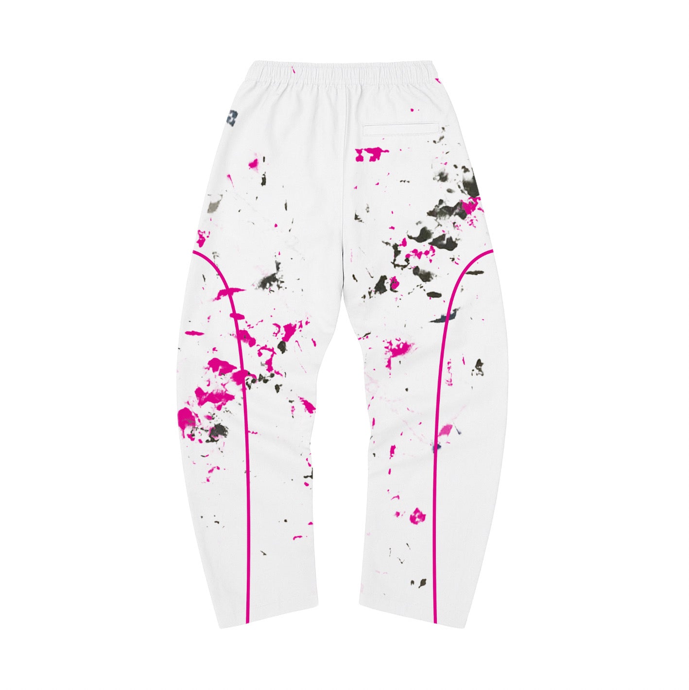 The Messy Canvas Pants - Pink/White