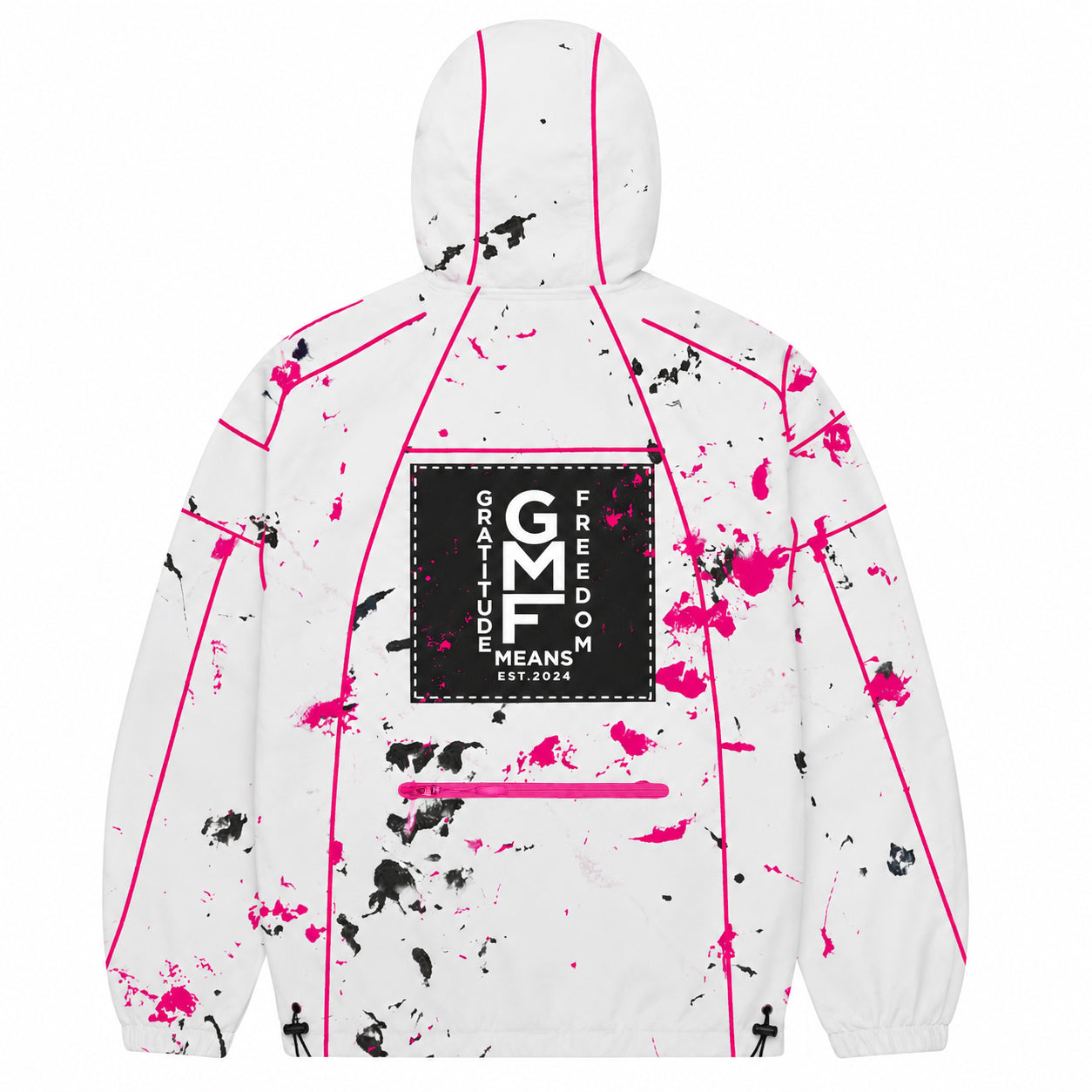 The Messy Canvas Jacket - Pink/White