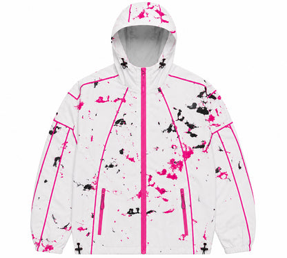 The Messy Canvas Jacket - Pink/White