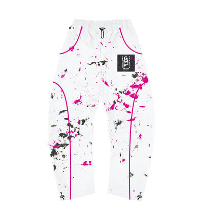 The Messy Canvas Pants - Pink/White