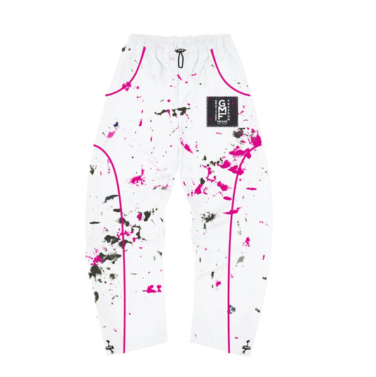 The Messy Canvas Pants - Pink/White